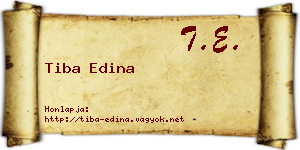 Tiba Edina névjegykártya