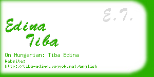 edina tiba business card
